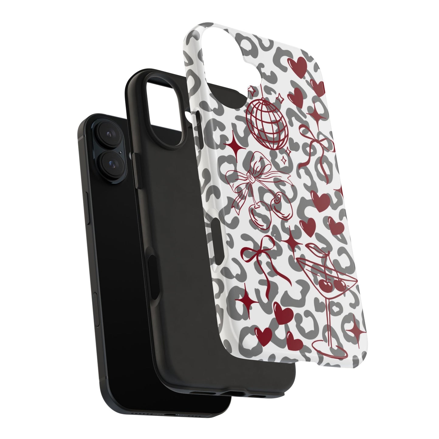 Iphone Case Cherry Leopard