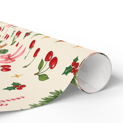 Cherry Christmas Festive Wrapping Paper