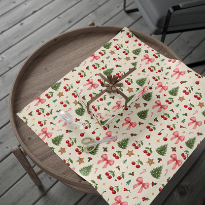Cherry Christmas Festive Wrapping Paper
