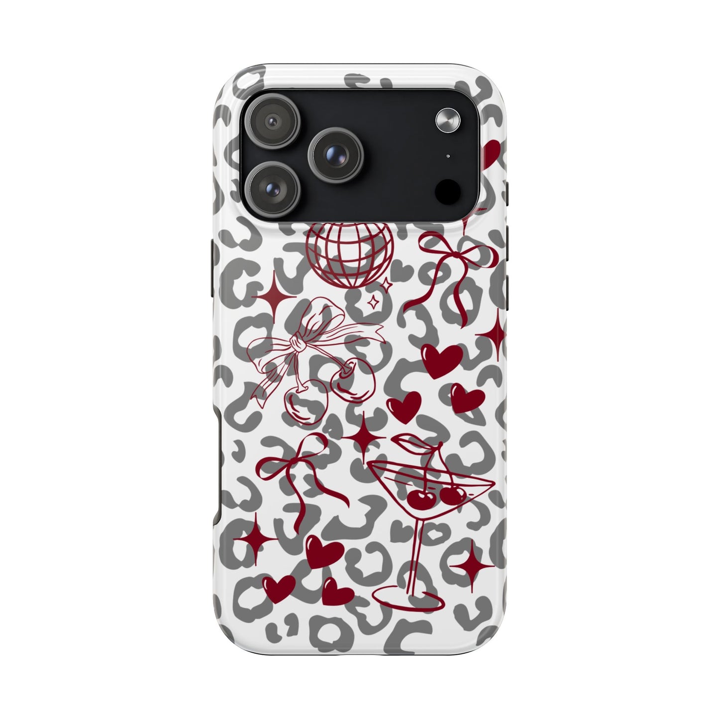 Iphone Case Cherry Leopard