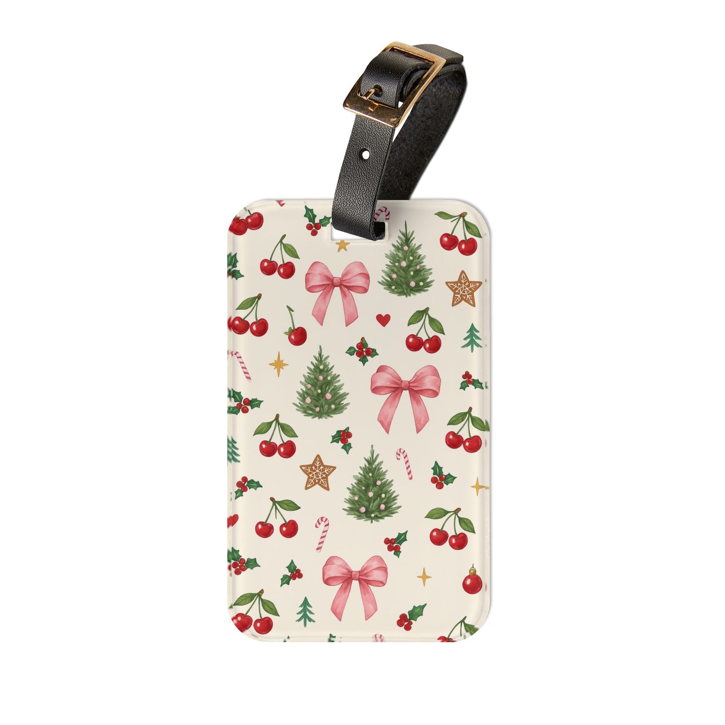 Cherry Christmas Luggage Tag