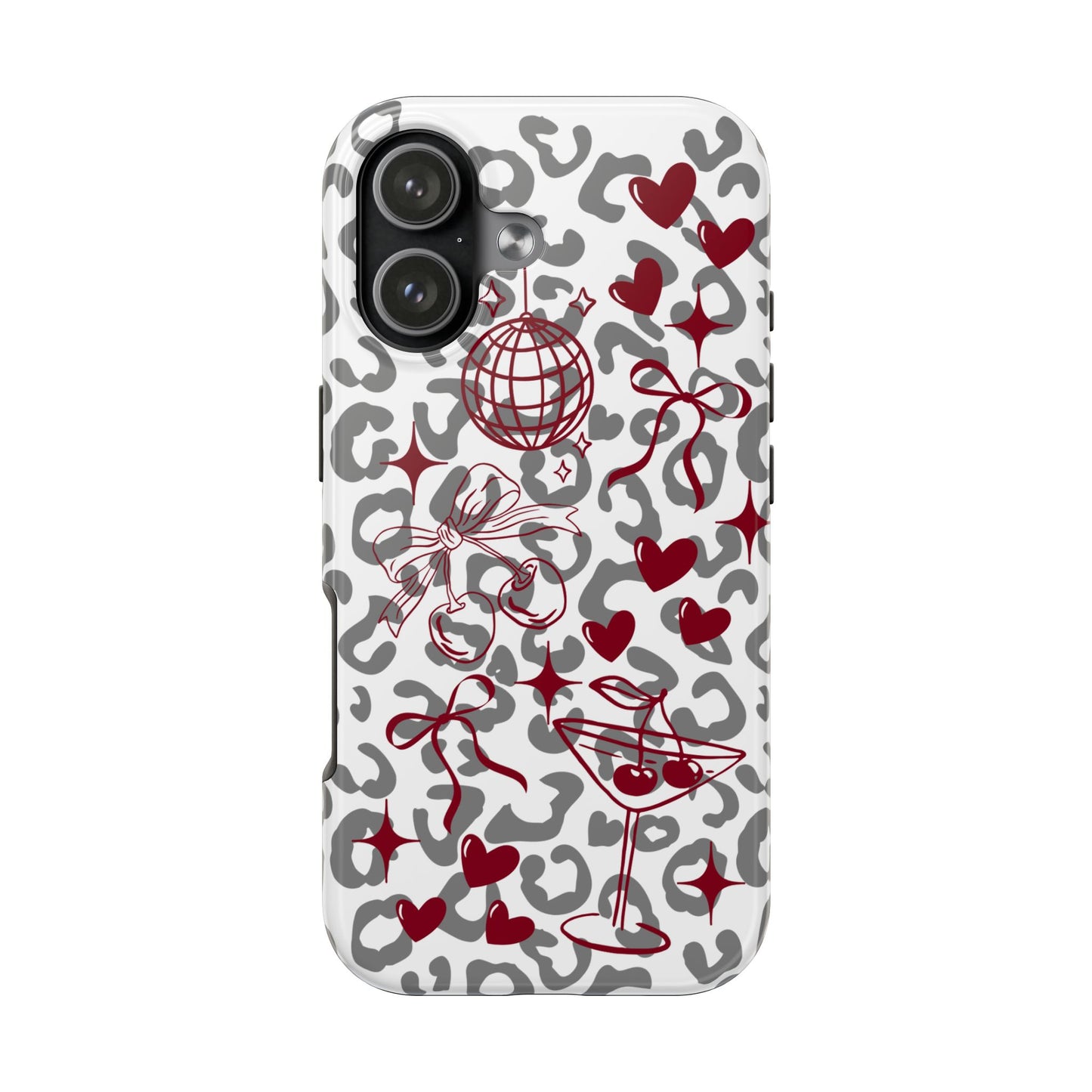 Iphone Case Cherry Leopard