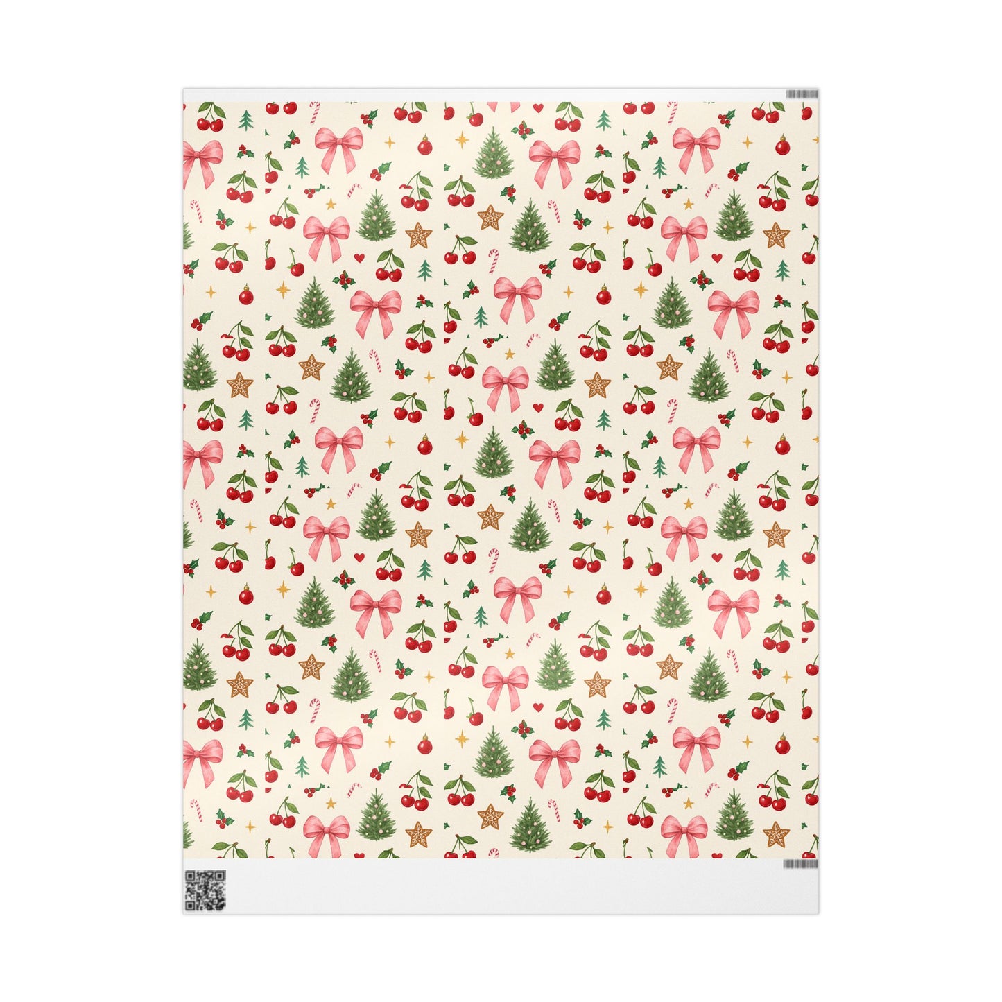 Cherry Christmas Festive Wrapping Paper