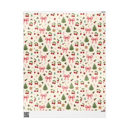 Cherry Christmas Festive Wrapping Paper