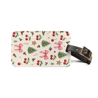 Cherry Christmas Luggage Tag