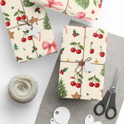 Cherry Christmas Festive Wrapping Paper
