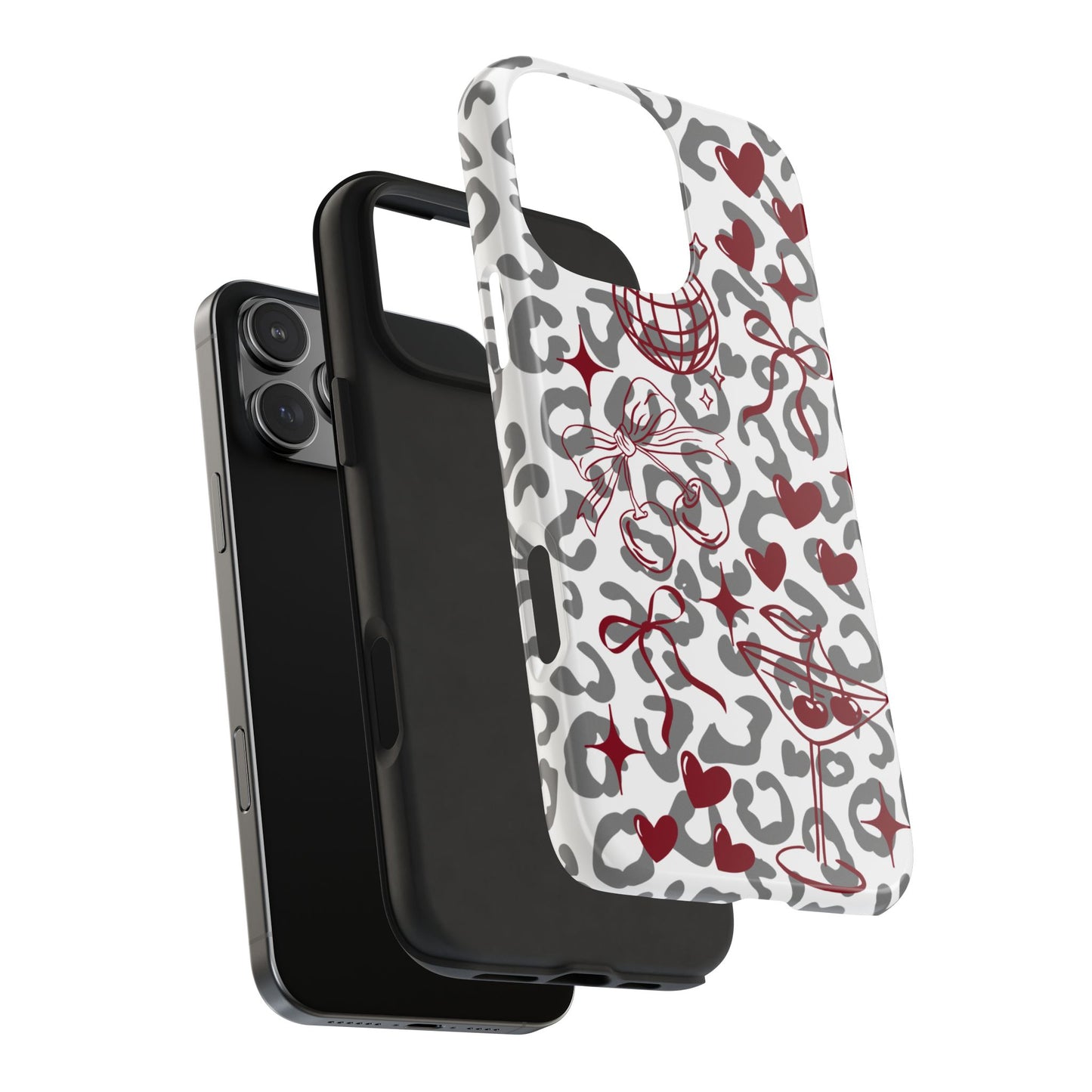 Iphone Case Cherry Leopard