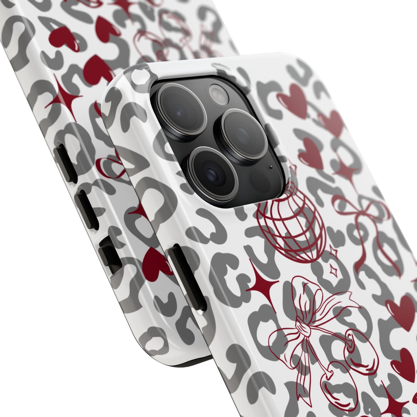 Iphone Case Cherry Leopard