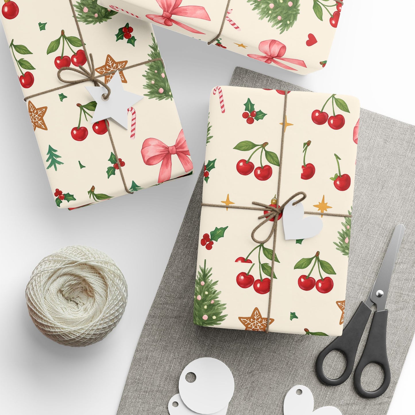 Cherry Christmas Festive Wrapping Paper