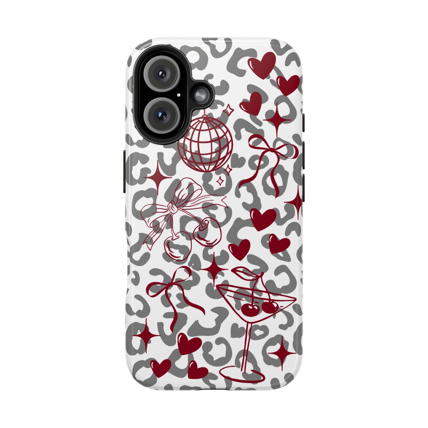 Iphone Case Cherry Leopard