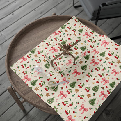 Cherry Christmas Festive Wrapping Paper