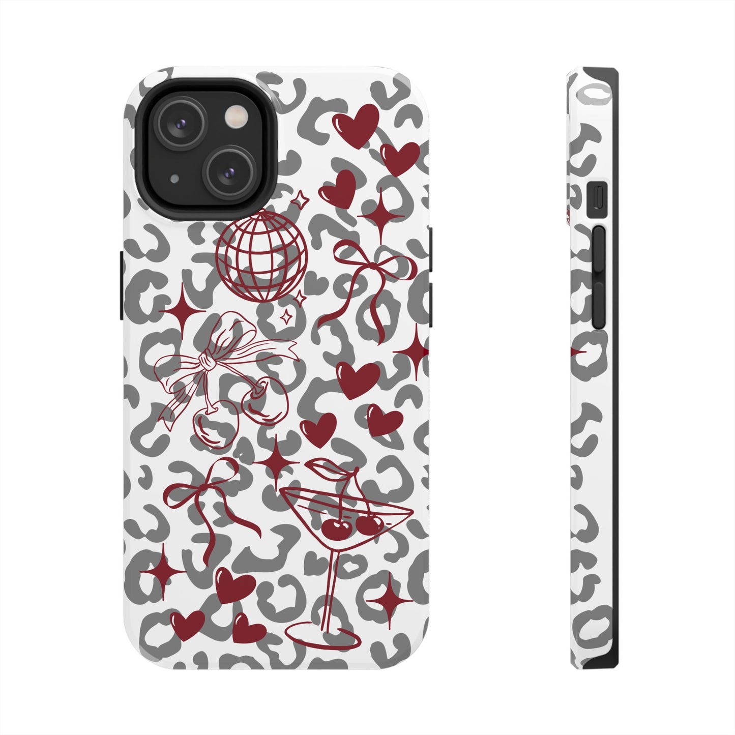 Iphone Case Cherry Leopard