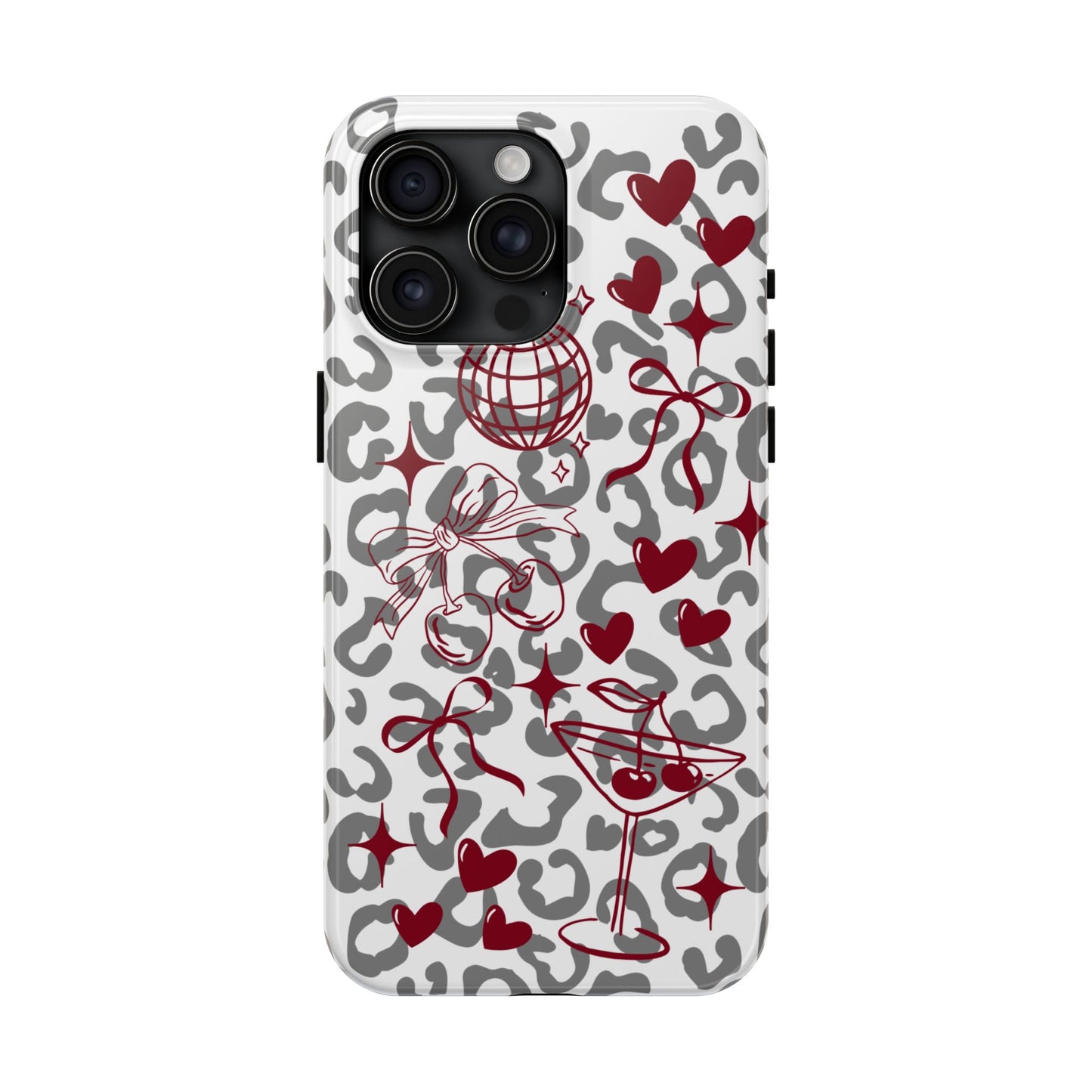 Iphone Case Cherry Leopard