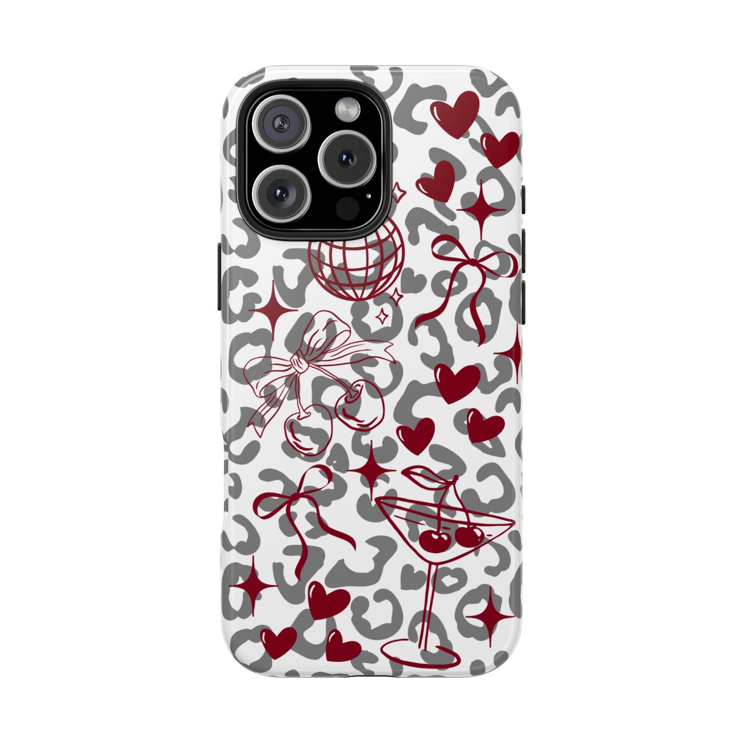 Iphone Case Cherry Leopard