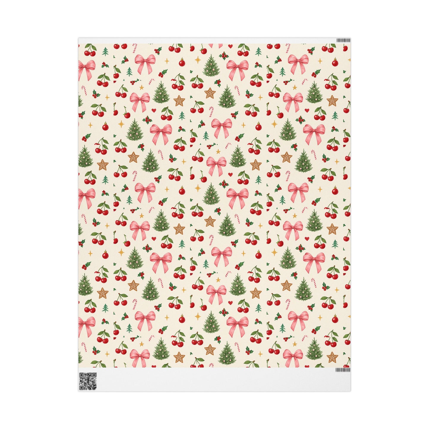 Cherry Christmas Festive Wrapping Paper
