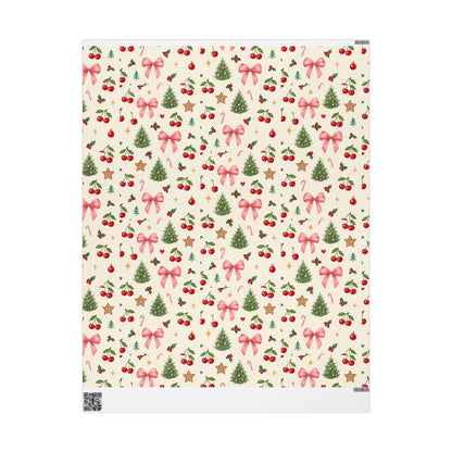 Cherry Christmas Festive Wrapping Paper
