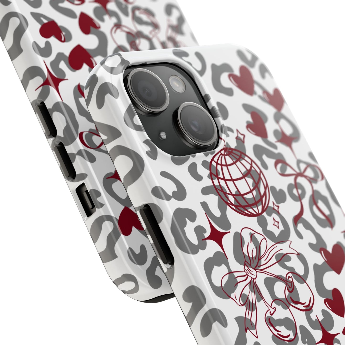 Iphone Case Cherry Leopard