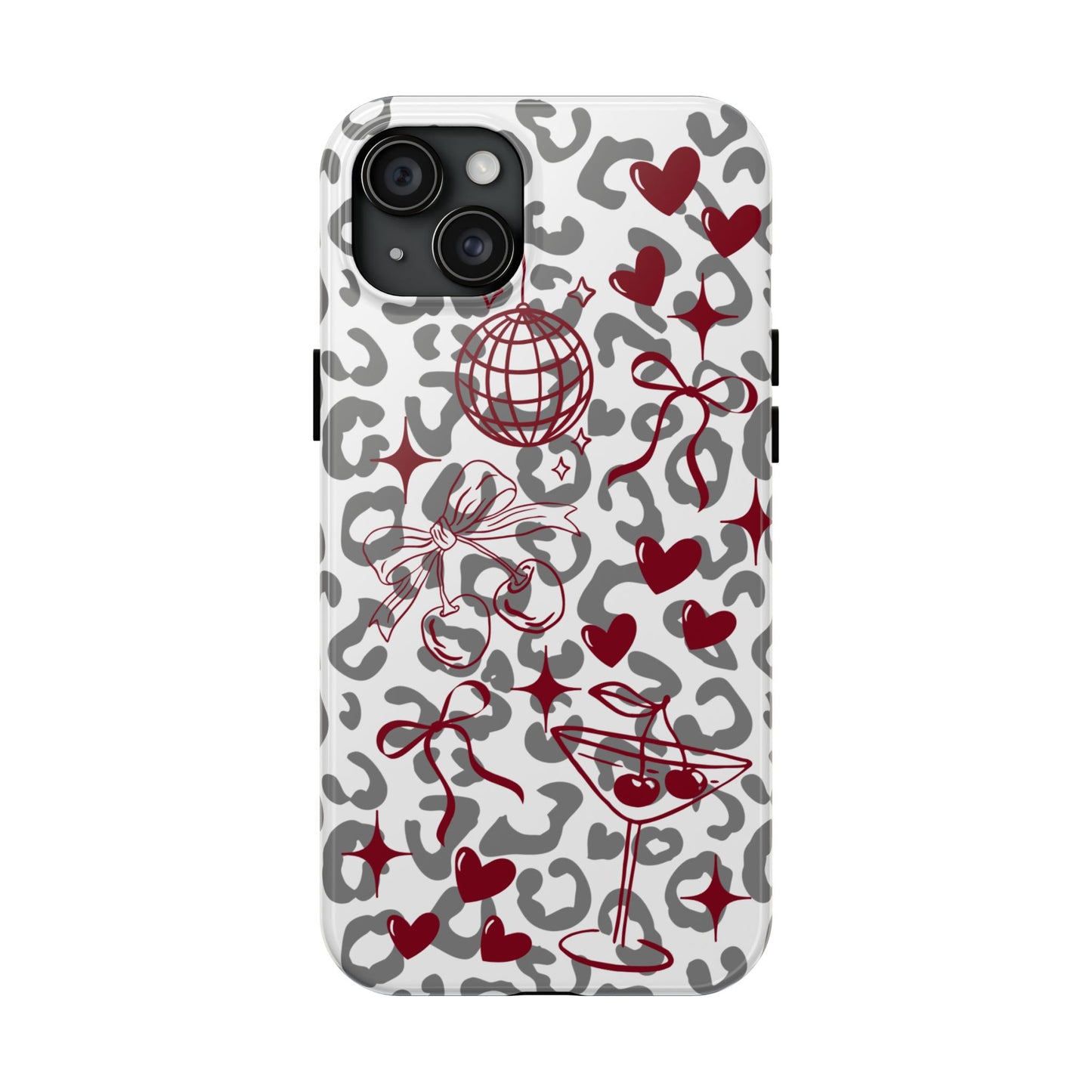 Iphone Case Cherry Leopard