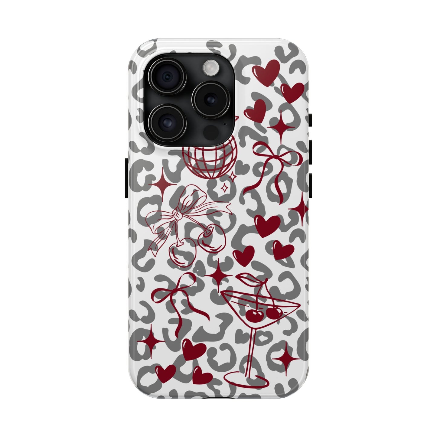 Iphone Case Cherry Leopard