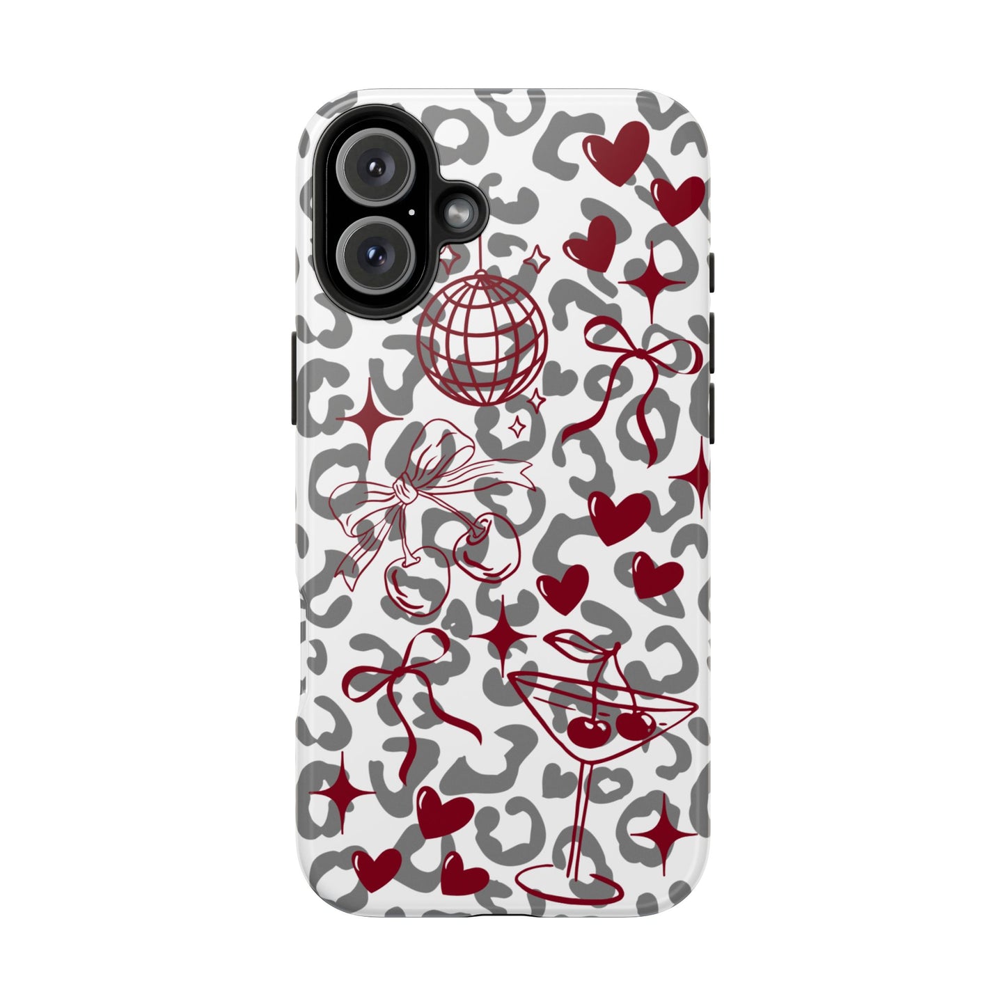 Iphone Case Cherry Leopard